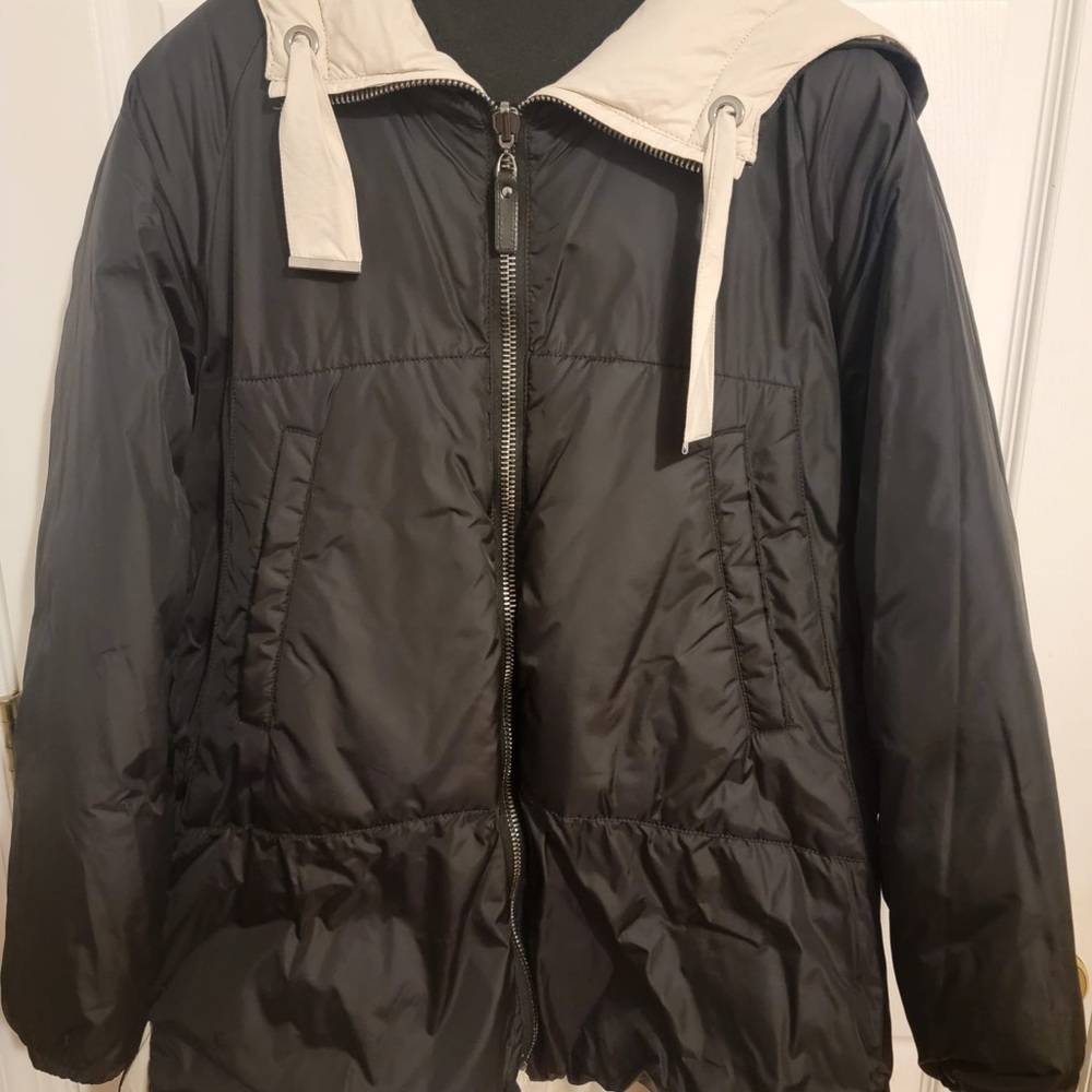 NWT Max Mara the Cube "Polar" reversible twill down jacket size 6 $1490 - Picture 6 of 6